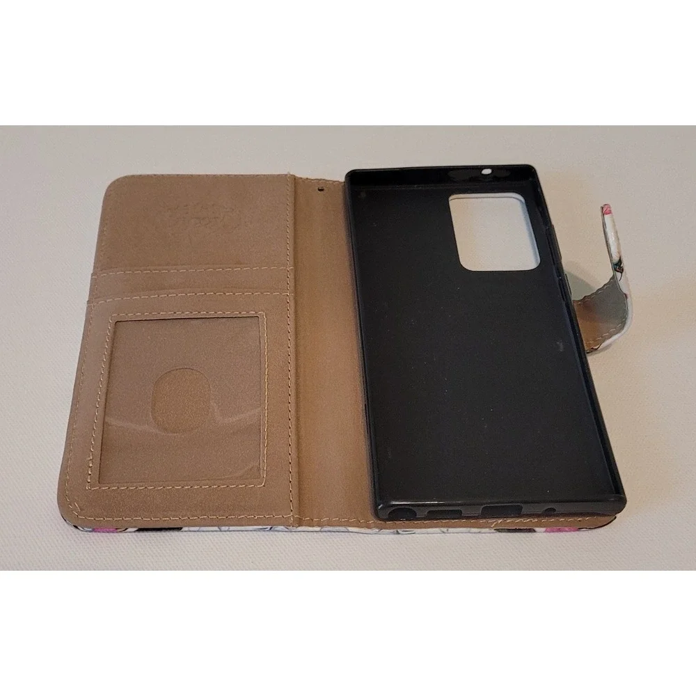 Hummingbird Floral Folio Wallet Phone Case Samsung Note 20 Ultra 5G Cream
